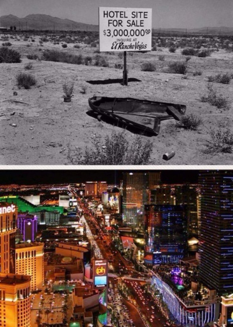 7.. Las Vegas, 1940 vs present.