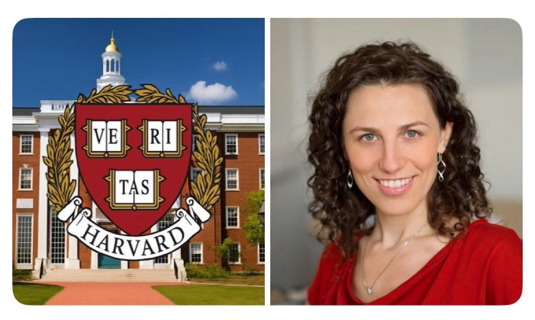 A symbolic image featuring a heavily pixilated, manipulated graph overlaid with a bright red "STOP" sign, set against a blurred backdrop of Harvard University's iconic academic buildings. The foreground emphasizes the severe consequences of data manipulation, while the background grounds the event within the esteemed institution.