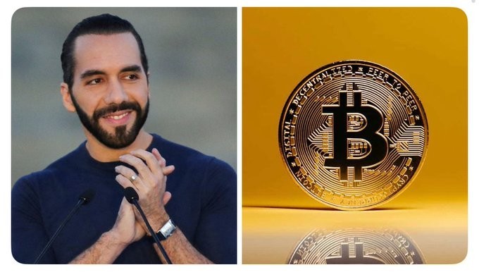 A vibrant, digitally enhanced image of El Salvador's flag overlaid with Bitcoin logos and a rising price chart, symbolizing the nation's growing embrace of cryptocurrency and its increasing digital asset holdings.