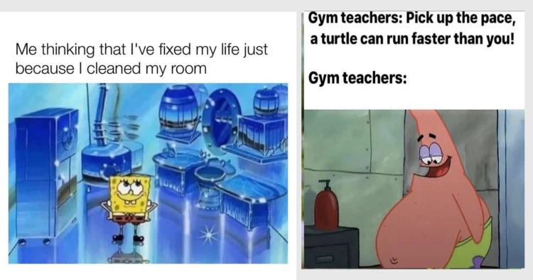 SpongeBob Meme Mashup: Hilarious Takes on Gym Class, Friendship, Cleaning, Driving, and School Nostalgia