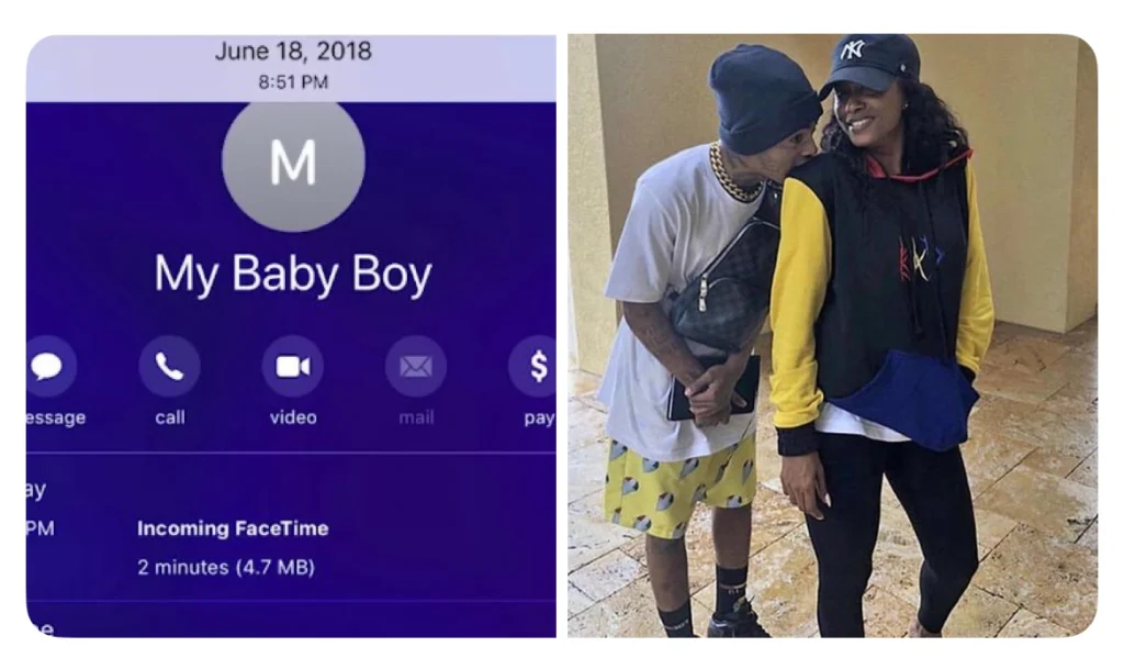 XXXTentacion talking to his mother on FaceTime at 3:11 PM, asking her to come with him to a motorcycle dealership in Deerfield Beach.
