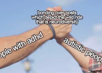 people with adhd vs autistic people meme