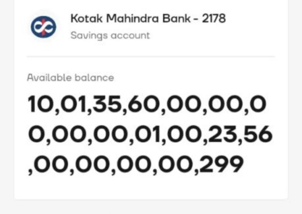 Kotak Mahindra Bank branch in Noida where massive amount was found in deceased woman’s savings account.