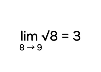 Funny Math Meme: Limit of √8 as 8 → 9 Equals 3?