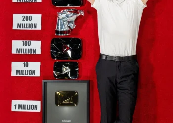 MrBeast Shows Off His Complete YouTube Play Button Collection in Viral Photo
