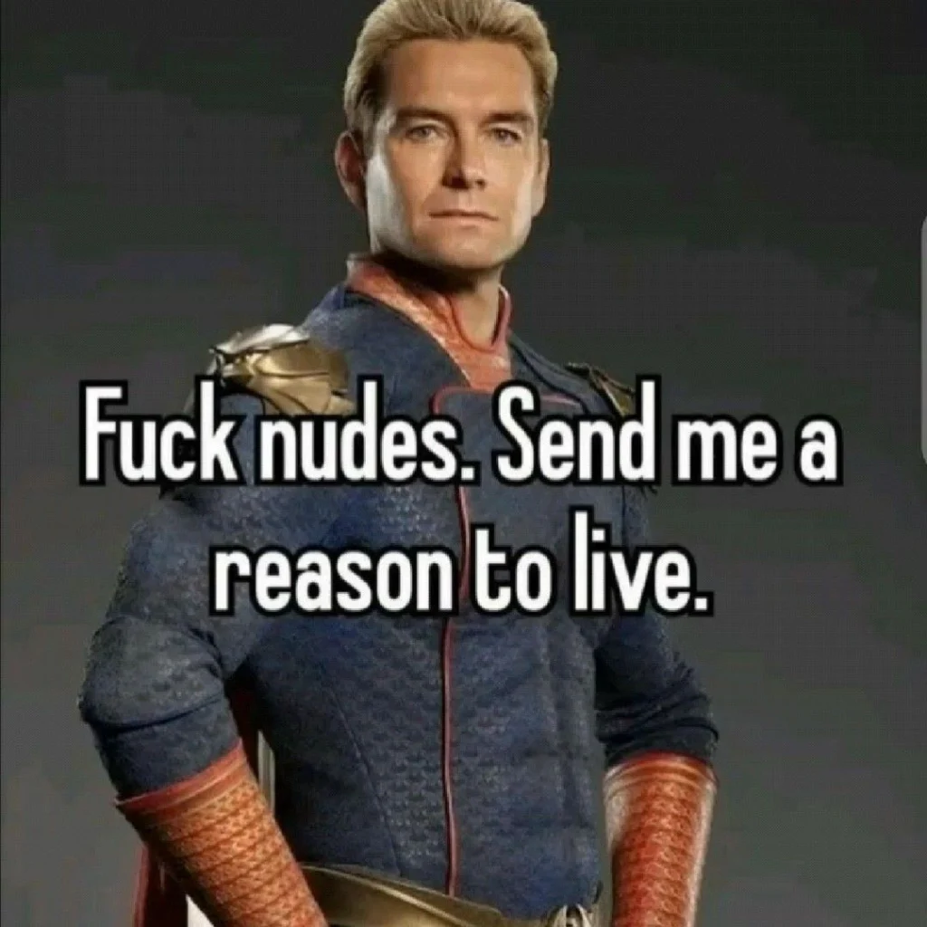 Meme text saying “F*ck nudes. Send me a reason to live” showing ADHD-related emotional struggle
