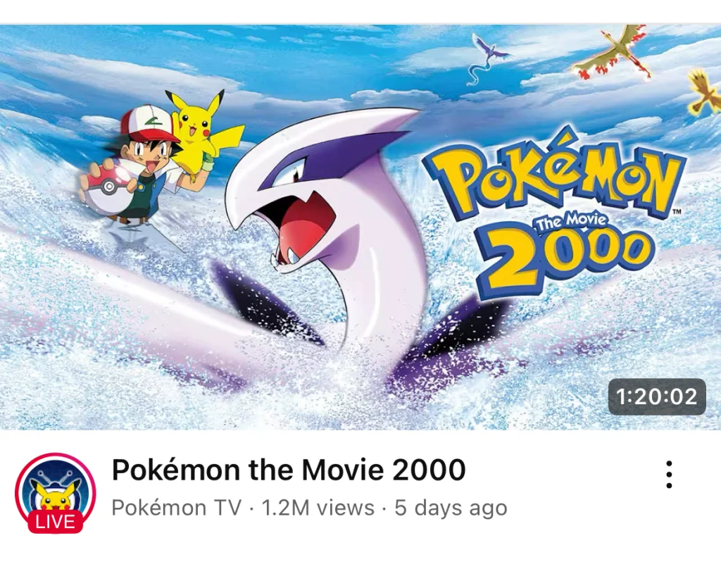 Ash and Pikachu with the Legendary Birds in Pokémon the Movie 2000: The Power of One during the epic adventure.