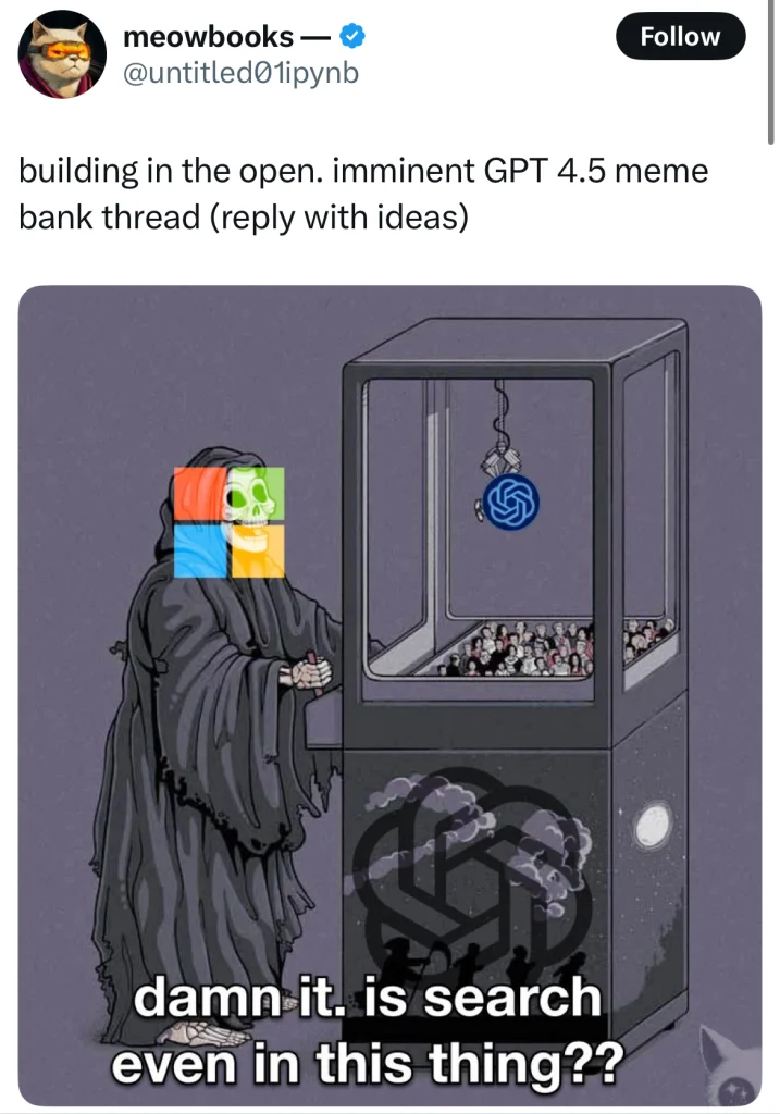 Humorous reaction meme showing developers overwhelmed by GPT-5’s features.
