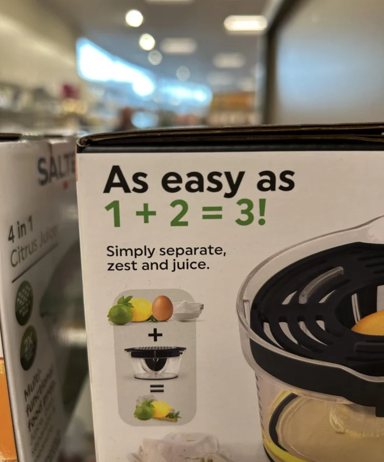 Citrus Juicer Meme – 1 + 2 = 3! Fresh Juice in Three Easy Steps