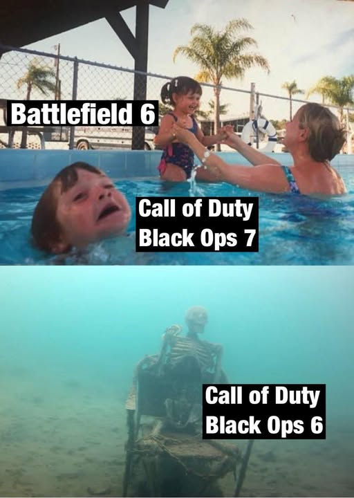 Screenshot of Battlefield 6 beta gameplay with a player count of over 500,000 on Steam, surpassing Call of Duty’s record. Meme 