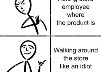 The “Asking vs. Wandering” Shopping Meme
