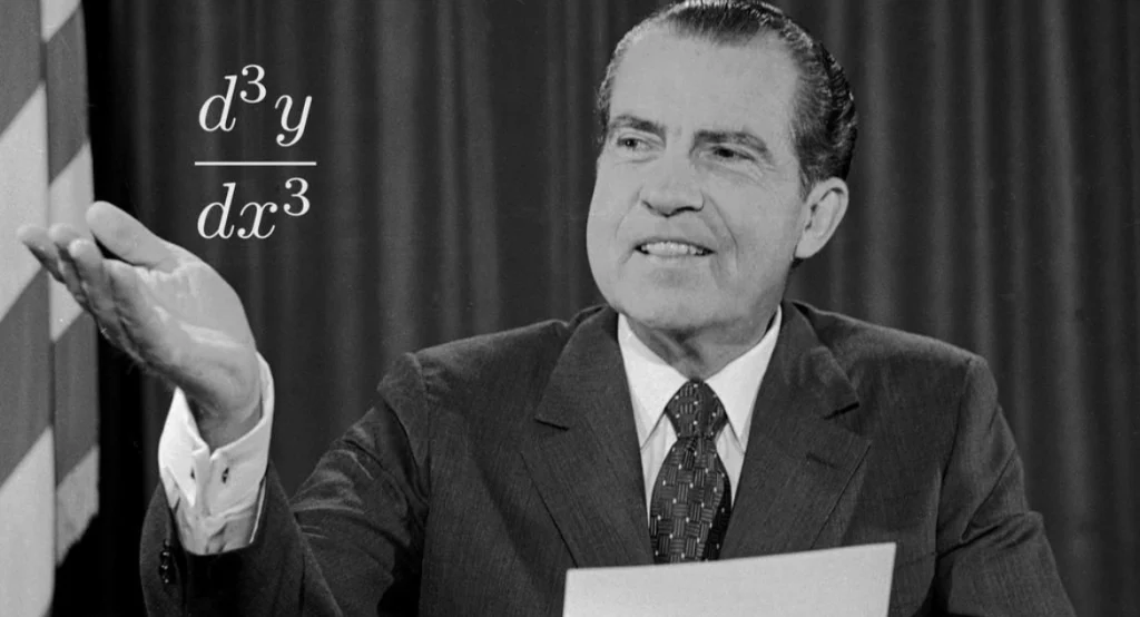 President Nixon addressing the nation in 1972, discussing inflation trends and economic policy.