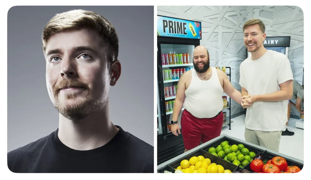 MrBeast fitness challenge featuring a fan inspired by Majd’s $250,000 transformation.