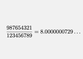 Amazing Number Trick: 8,987,654,321 ÷ 123,456,789