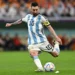 Lionel Messi celebrating during the 2026 FIFA World Cup, his sixth World Cup tournament