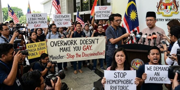 Malaysia minister claims overwork turns you gay