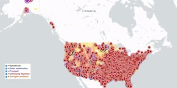 Erin Brockovich data center map showing AI facility reports across the United States
