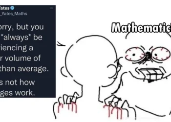 Collage of 10 funny math memes covering calculus, percentages, proofs, and viral number jokes