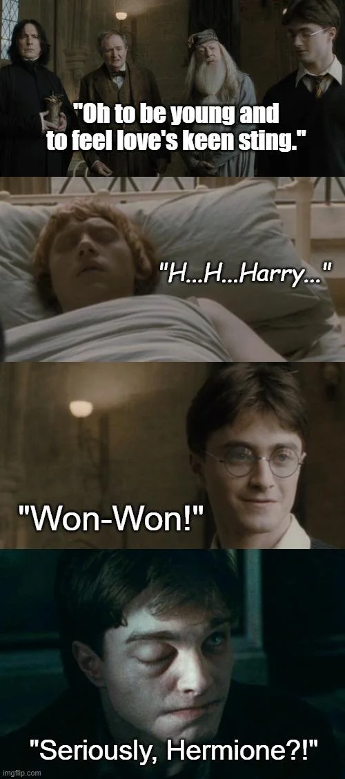 Love potion Ron Won-Won Dumbledore meme