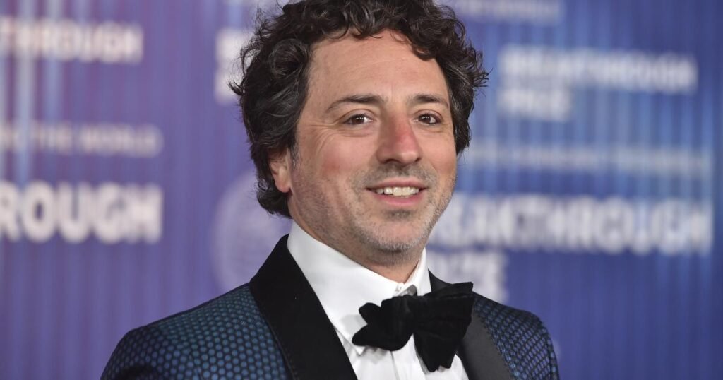 Sergey Brin Campaign Spending Against California Proposition 40 Wealth Tax Graphic showing Google co-founder Sergey Brin's $102 million spending against California's Proposition 40 billionaire tax.