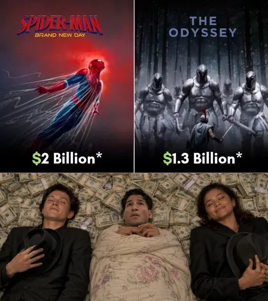 Actors lying in money billion dollar movies meme