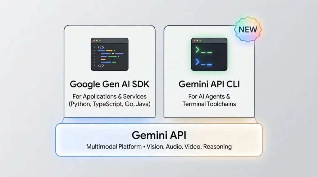 3 layers of the Gemini developer stack
