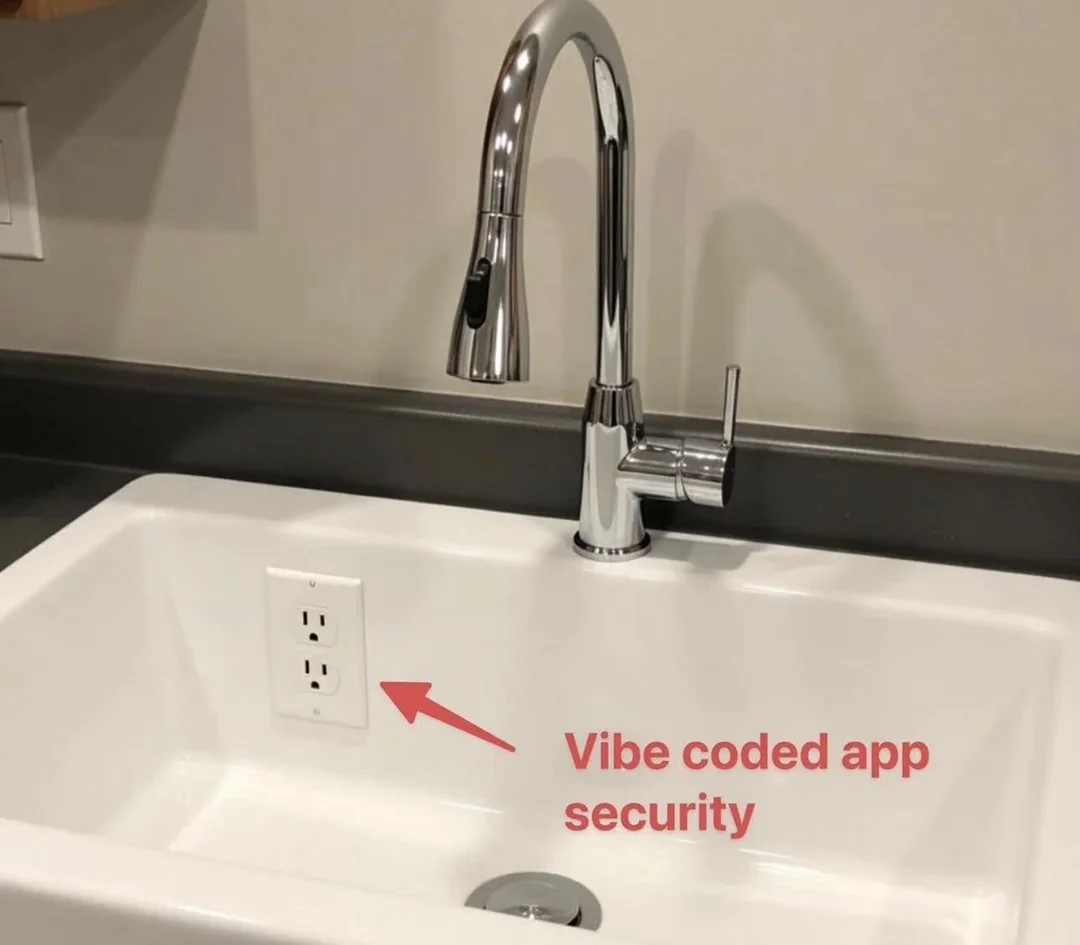Vibe coders meme: blank stare when asked about security, concurrency and public databases