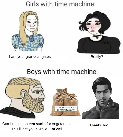 Time Machine Vegetarian Ramanujan Meme