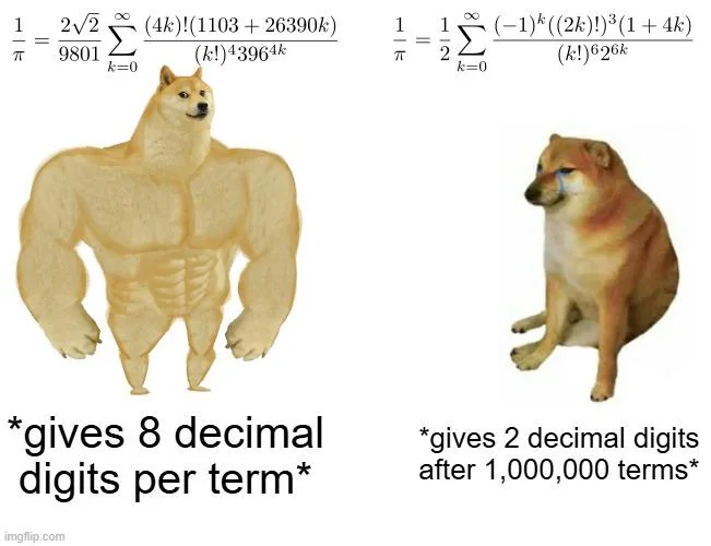 Ramanujan Formula at Home Doge Meme